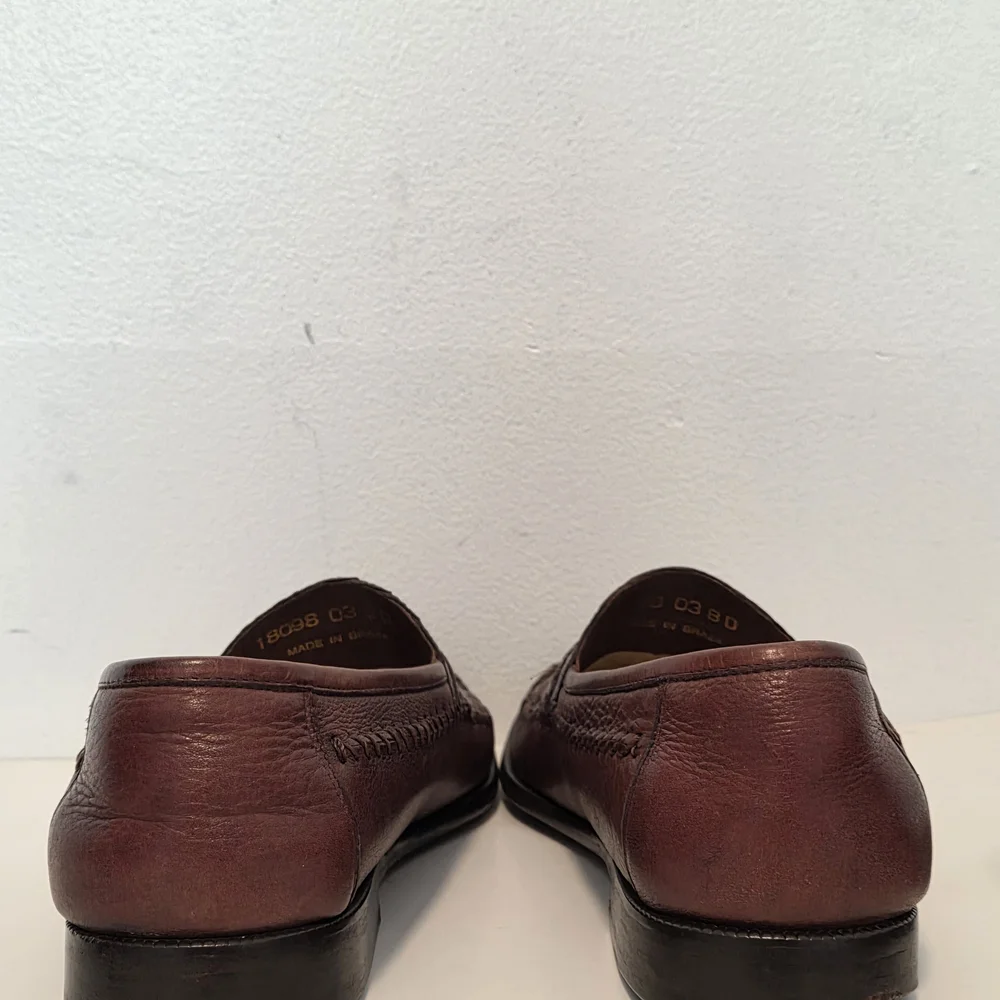 Genuine Caiman Alligator Imperial Loafers Brown Florsheim Imperial Mens Sz 38D